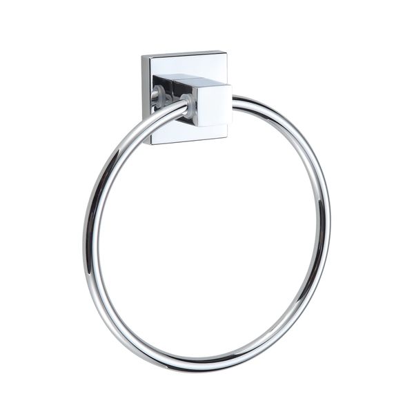 BGL Towel Ring Minimalist Wall-Mounted, Silver Finish, for Bathroom Decoration
