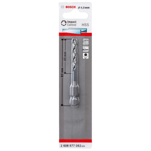 Bosch Drill Bit for IXO Drill Adapters 0.16 inch (4 mm) φ 1.2 inches (2608577052 mm) Depth 0.1 x Height 3.3 inches (0.4 x 8.3 x 0.635 cm)