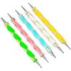TRTO 5x Two Way Dotting Pen Marbleizing Tool Set Multicolor nail art set