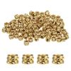 Sourcing Map 100pcs M4 Threaded Inserts Brass Heat Set Insert, OD 6mm Knurled Insert, 3D Printing Female Threaded Inserts M4x4mm