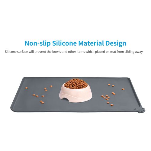 AUDWUD Silicone Waterproof Pet Feeding Mats,Anti Slip Bowl Pad,Dog Mat for Food and Water