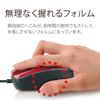 BUFFALO BSMOU27SMBK Wired Optical Mouse, Quiet, 3 Buttons, Medium, Black