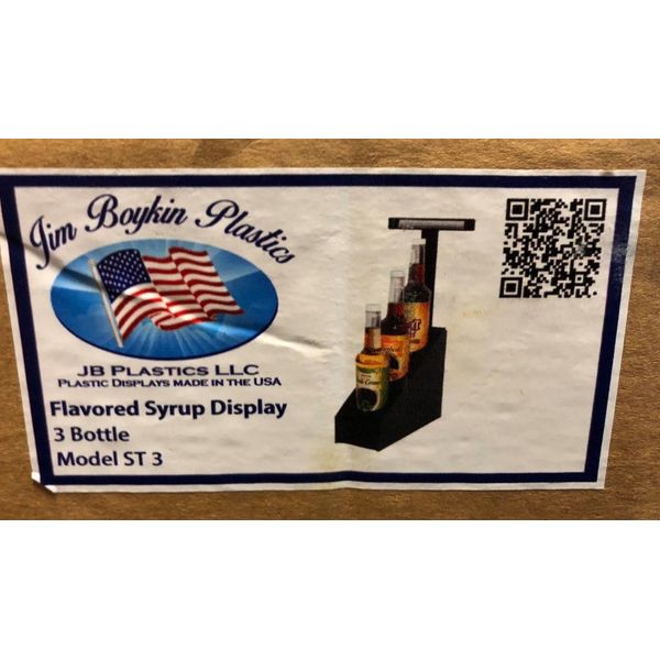 JB Plastics ST 3 3 Syrup Bottle Triangle Stage Display 