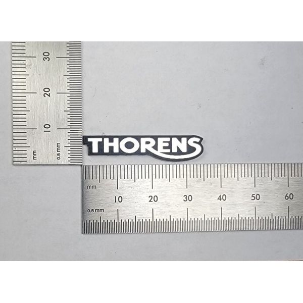 Thorens Badge Logo Emblem Decal Brushed Silver Custom Made 