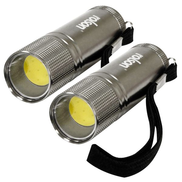 Rolson 61567 2 pc 3W COB Aluminium Torch