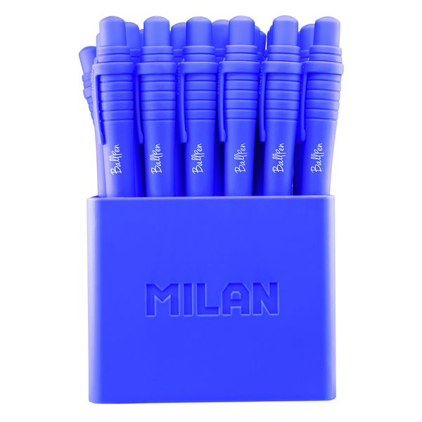 Milan A.C Bote 40 bolígrafos Mini P1 Touch azules, white