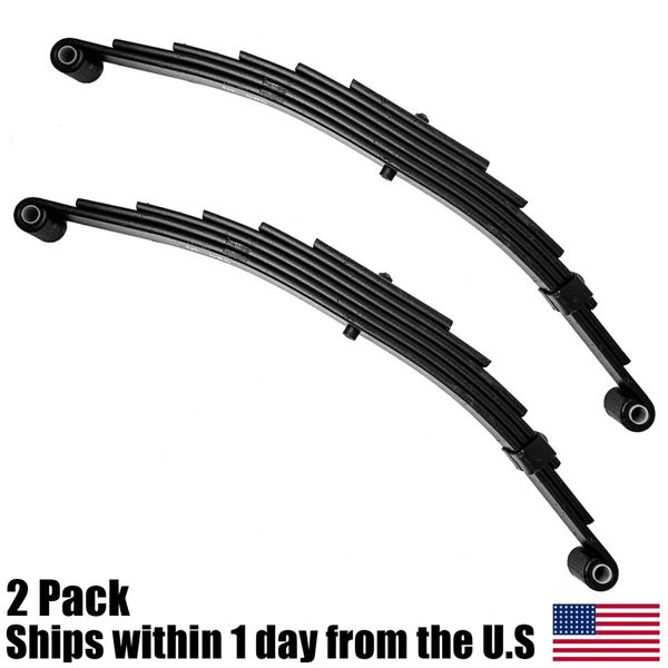 2PK Trailer Leaf Spring 6 Leaf Double Eye 3500lbs for 7000 lbs Axle - 20029