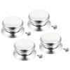 uxcell Universal Pot Lid Knobs Stainless Steel Replacement Knobs 62x56x28mm for Pot Cover Lids 4pcs
