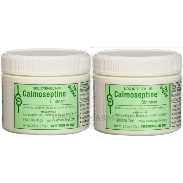 Calmoseptine Ointment JAR 2.5oz ( 2 PACK )   FRESH PHARMACY SUPPLY! /