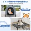 36'' Elevated Dog House for Small Breeds Large Pet House w/ Ventilated Windows