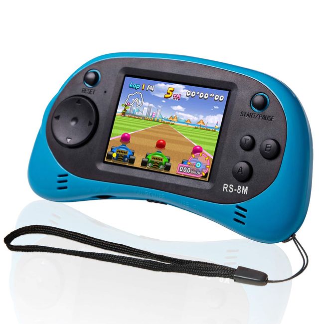 EASEGMER Kids Handheld Game Portable Video Game Player with 200 Games 16 Bit 2.5 Inch Screen Mini Retro Electronic Game Machine ,Best Gift for Child (Blue)