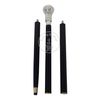 Samara Nautical Chrome Plated Brass Knob - Walking Cane - 36" - Chrome/Black