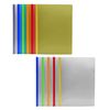 M1SS 20 Pcs A4 Clip Bar File Slide Binder Side Bound Clipbar Folder, Plastic File Folder Document Classification Best for Presentations & Projects Office School (10 Pcs- Assorted / 10 Pcs- Clear)