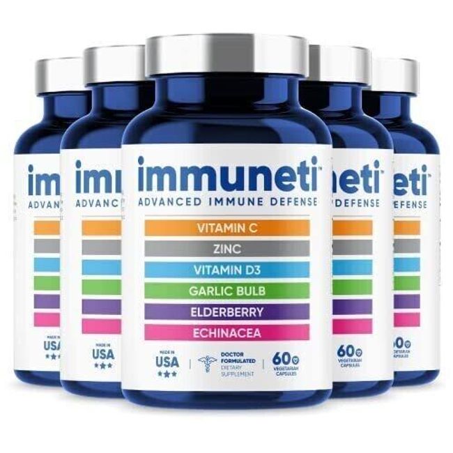 5 pack Immuneti Nutrition  Advanced Immune Defense Capsule - 60 Count