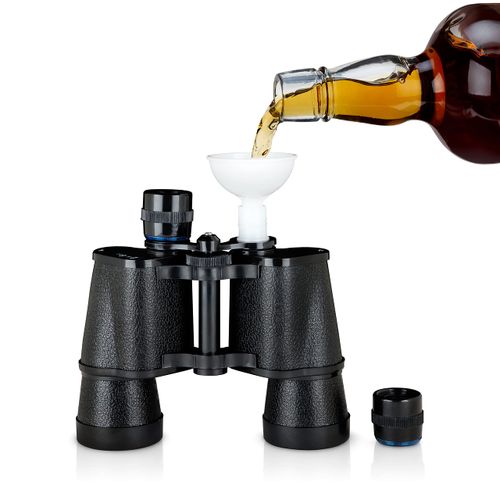 True Binocular Flask - Gameday Hidden Flask - Secret Alcohol Container - Black Secret Flask 16oz Set of 1