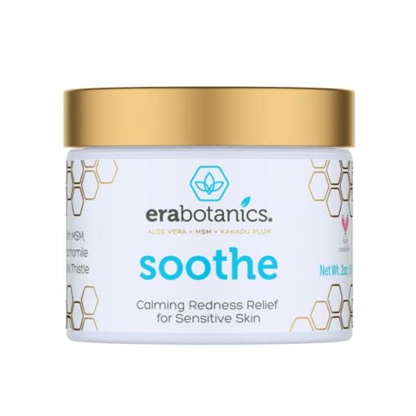 Era Organics Rosacea Relief Cream - Soothing Face Moisturizer with Manuka Honey, MSM & Chamomile, 2 Fl Oz - Made in USA