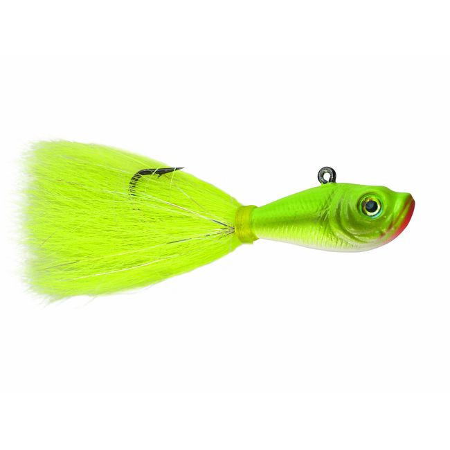 Spro SBTJCC-1/4 Prime Bucktail Jig, 1/4-Ounce, Crazy Chartreuse