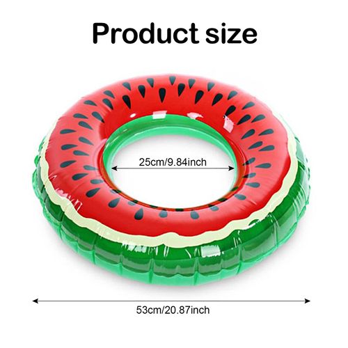 TSHAOUN Inflatable Durable Watermelon Swimming Ring Inflatable Pool Floating Swimming Hoop For Summer Pool Beach Party Rubber Ring For Water Activity(1 Piece)