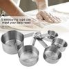 Nikou 5Pcs Measuring Cups Set, Stainless Steel Measuring Spoon Set Stackable Rust Resistant Baking Cooking Tool Liquid Dry Ingredients Measuring