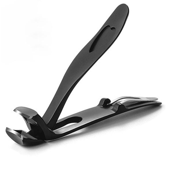 UILYNIU Tagliaunghie, Tagliaunghie con Apertura a Ganascia Larga, Nail Clipper, Tagliaunghie con Contenitore Di Raccolta, Tagliaunghie Affilato e Robusto, Tagliaunghie Piedi per Uomo e Donna (Nero)