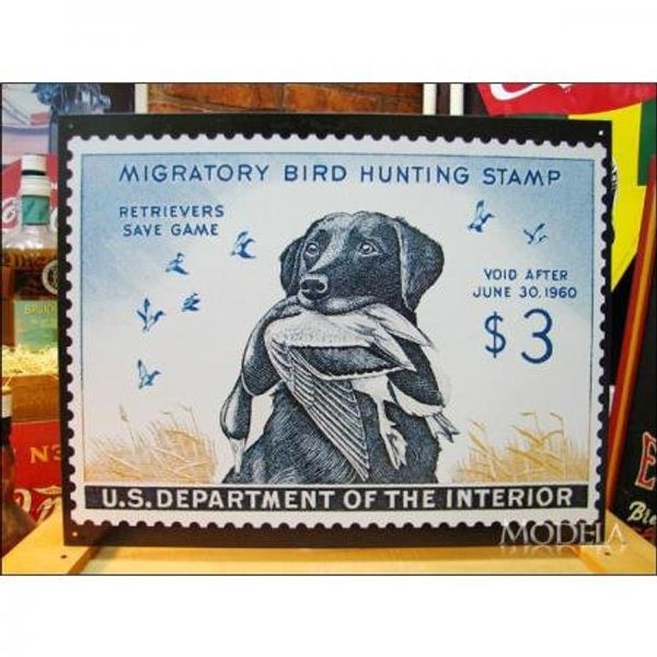 American tin sign Fed Duck 60 King Buck