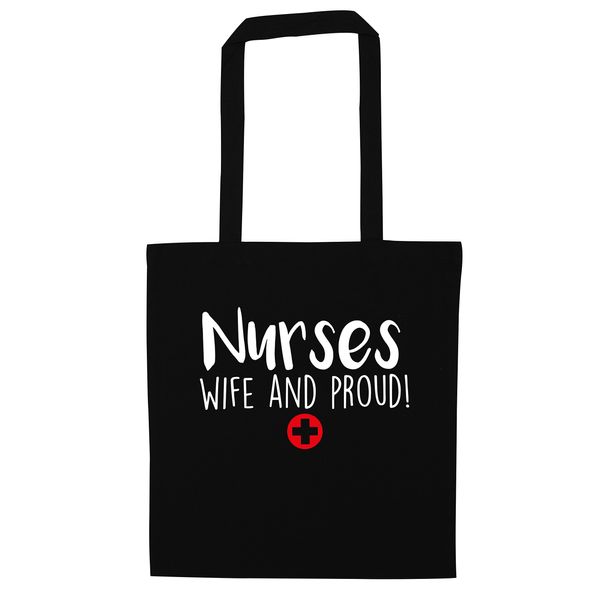 Flox Creative Nurses wife and proud tote bag