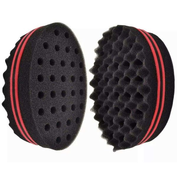 JZK 2 x Double side hair sponge brush twists sponge foam hair brush curl sponge brush for curls twist afro coil dreadlocks hair style