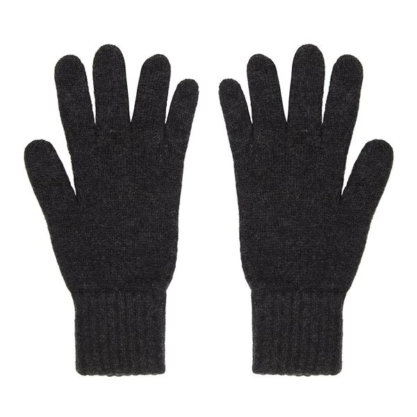 Herrenhandschuhe aus purem Kaschmir (Anthrazit)