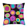 Bright, colorful abstract circle statement design Throw Pillow