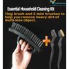 Wire Brush Set for Rust Remover, Small Wire Brushes for Cleaning Rust, 3Pcs Multi-function Copper & Steel Brushes for Brickworks, and Paint Removal(1big&2mini)