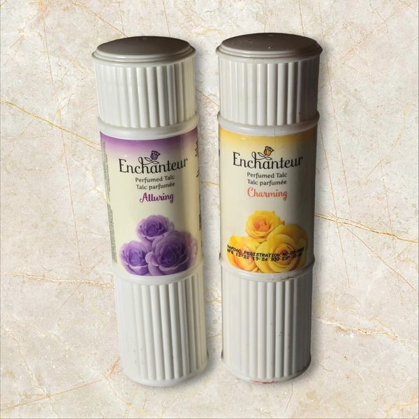 ENCHANTEUR Perfumed Talc Powder Charming/Alluring Scent 125gx2