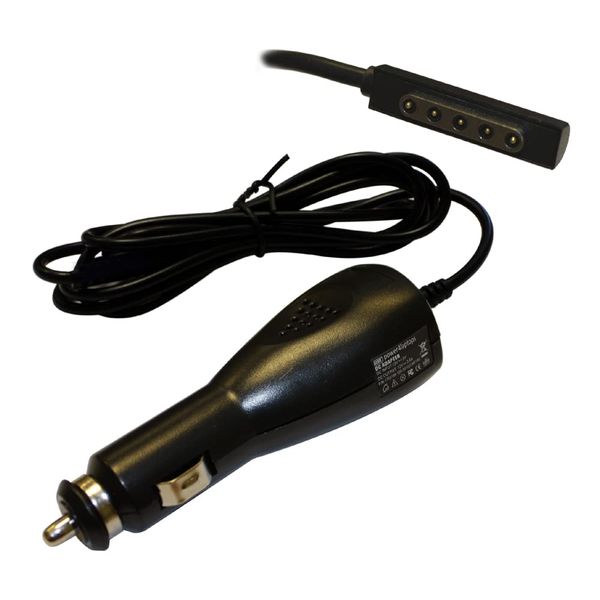 Power4Laptops DC Adapter Laptop Car Charger Compatible With Microsoft Surface RT2