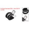 12Pcs 9/16" Cable Clamp R Shape Stainless Steel Rubber Cushioned Pipe Strap
