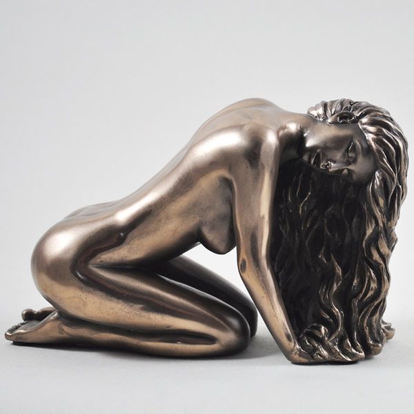 O Tupton Bronze Sculpture, Crystal,Wood