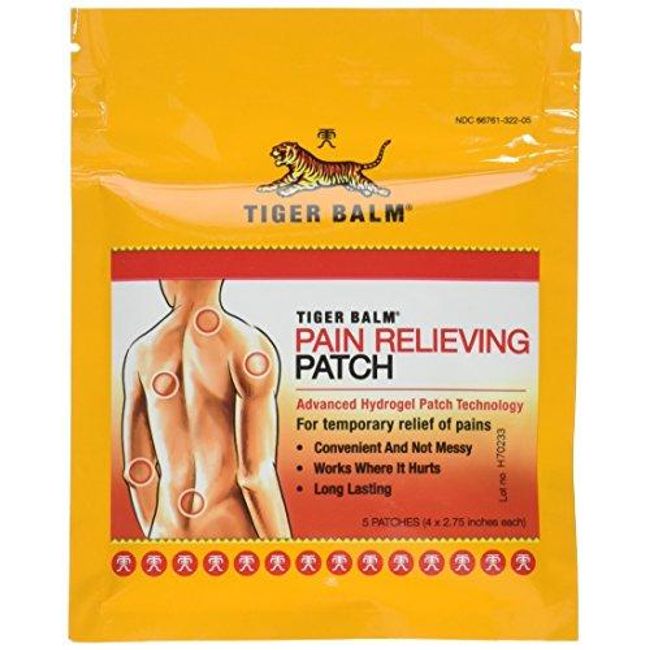 Tiger Balm Pain Relieving Patch 5 Per Box (3 Boxes)