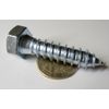 Zinc Hex Head Lag Screw 3/4 Hex Size 1/2 Thread x 2.00" Length, 25 pcs