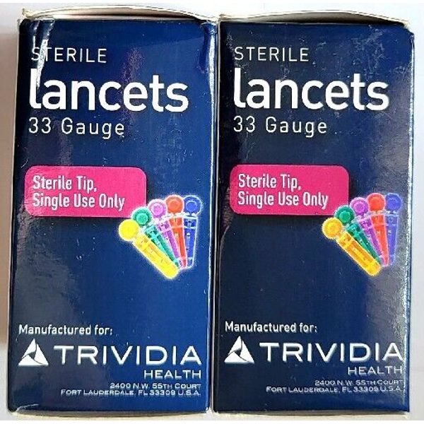 200 TRUEplus Sterile Lancets, 33 Gauge, Lot of 2, NEW Sealed