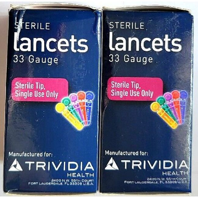 200 TRUEplus Sterile Lancets, 33 Gauge, Lot of 2, NEW Sealed