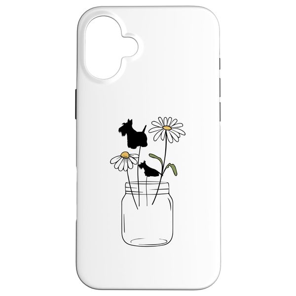 iPhone 16 Plus Scottie mom Scottish Terrier flower Case