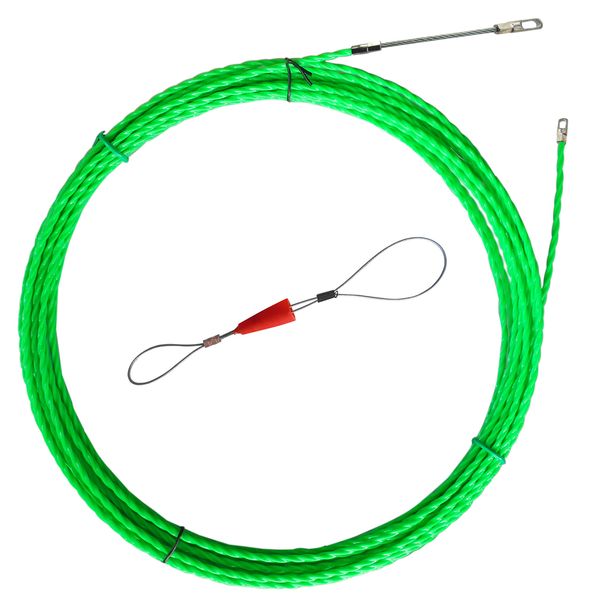 Aewio Rod Diameter 0.18 inch (4.5 mm), 39.2 ft (15 m), Green Passing Wire, Steel Wire, Passing Tool, Dedicated Wire for Entry