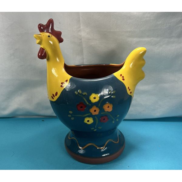 Baja Collection by Home Studio Brightly Colored Ceramic Chicken Utensil Holder