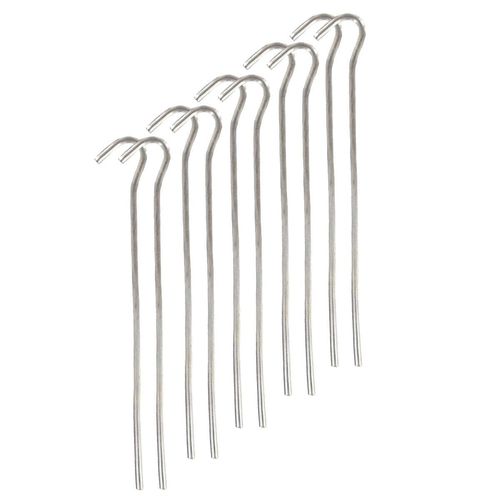 Kingfisher OLPS - Pk10 Steel Roundwire Tent Pegs in Stainless Steel