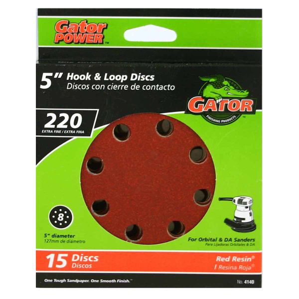 ALI INDUSTRIES 4140 5" 220G Sand Disc (15 Pack)