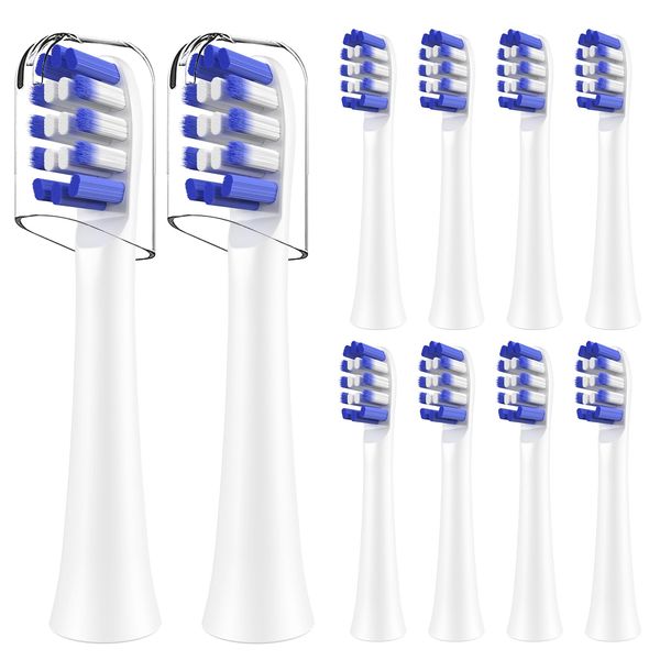 Replacement Toothbrush Heads Compatible with Colgate 360 Deep Clean Battery Powered Toothbrush, 10 Pack, White