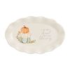 Mud Pie Sentiment Plate, Thankful, 8" x 5"