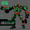 JITTERYGIT Mech Robot Soldier Glow In The Dark Bricks Toy STEM Gift Set, Para De