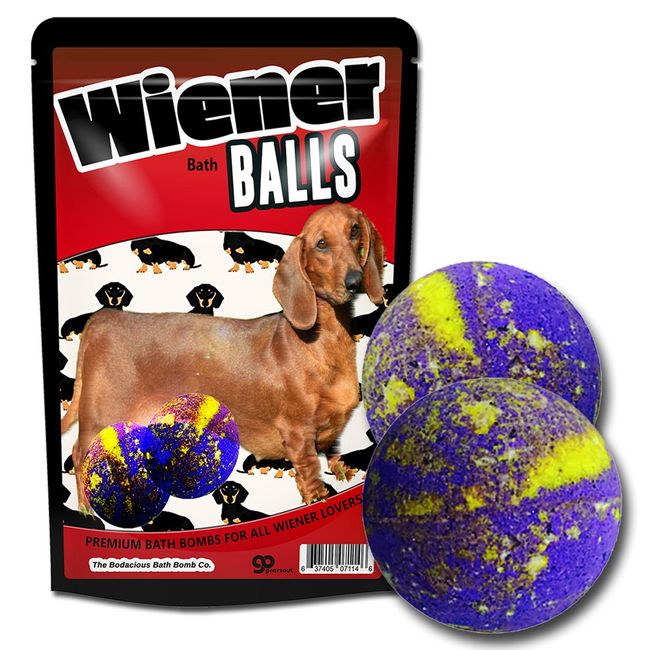 Wiener Balls Bath Bombs Funny Dachshund Gags for Dog Lovers XL Wiener Bombs Huge Bath Fizzers Weird Wiener Dog Bath Gags Jokes Weenie Dog Gags Funny Dog Gags Pranks Stocking Stuffers