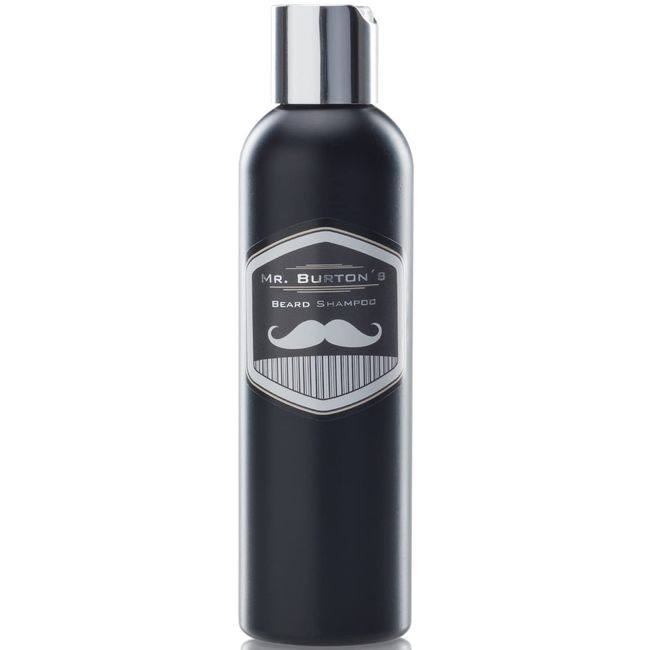 Mr. Burton's Beard Shampoo Classic – 200 ml, mild care without silicones with argan oil panthenol and vitamin E and the unmistakable fragrance, suitable for beard oil and beard balm