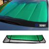 Reversible Chrome & Green Front Window Windshield Sun Shade Accordion Car 54"x27