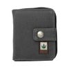 Pure HF-0059 Hemp Cotton Zip Wallet H12 x W10 x D2.5, grey, coin purse